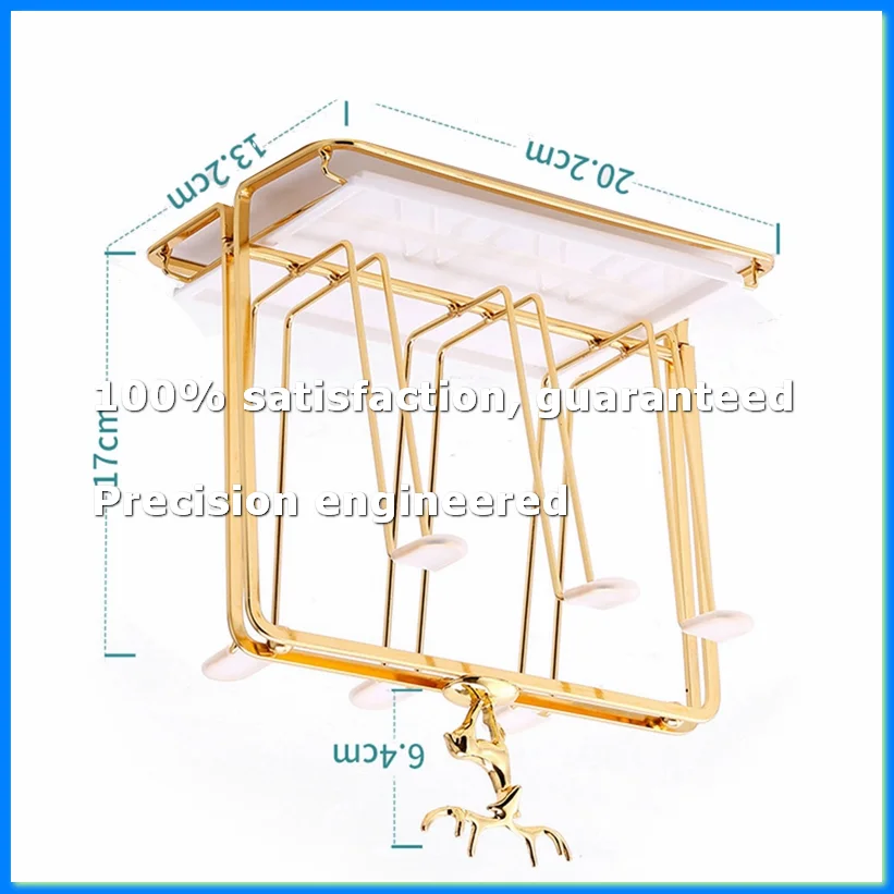 Water Draining Cup Holder Luxury Glass Rack Household Water Cup Drain Stand 6 Cups Kitchen Tool Organize Cup Drying-A55K
