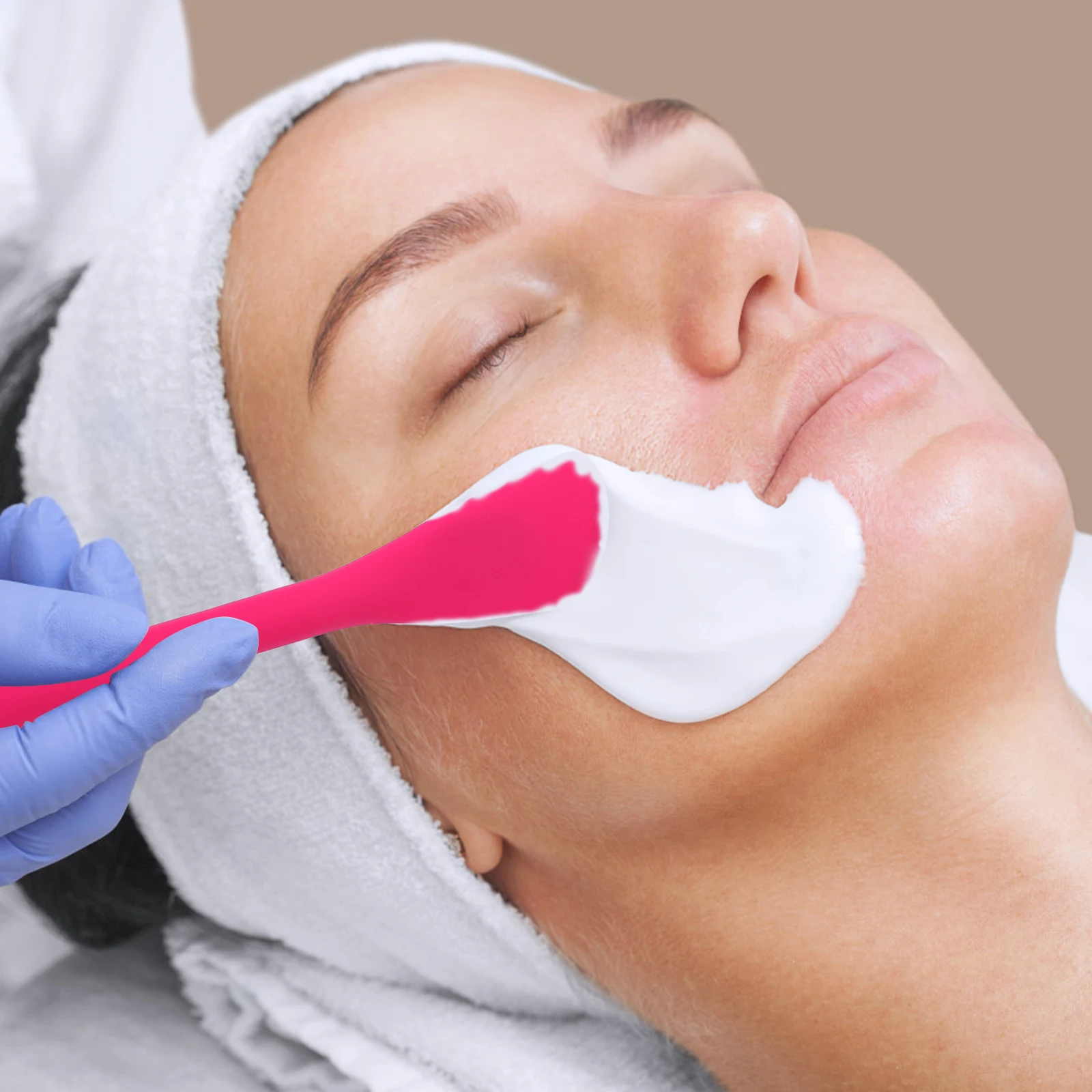 

2Pcs Silicone Face Scrubber Gentle Exfoliating Cleansing Tool with Comfortable Grip Ideal for DIY Mask Mixing Travel Friendly