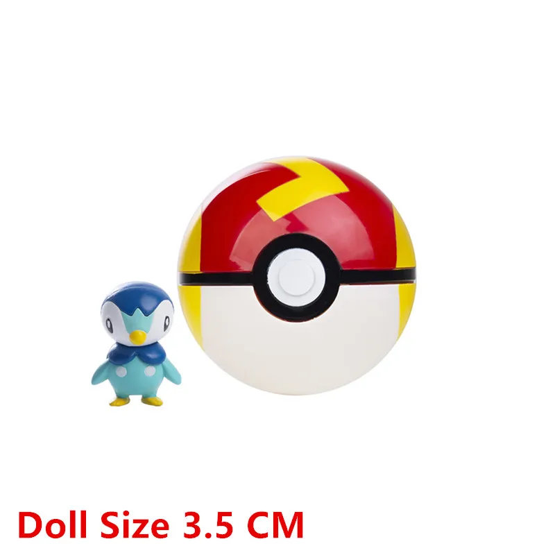 Pokemon Belt Elf Poke Ball And Cartoons Anime Figure Pikachu Charizard Piplup Eevee Collection Pocket Monster Action Toys Model