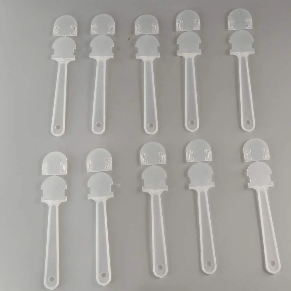 10Pcs Transparent Hand Fan Handle Portable Mini Graffiti Fan Handle Plastic Practical Kindergarten Fan Handle Fan
