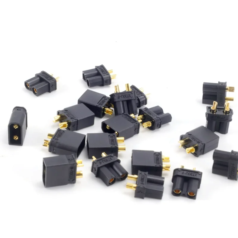 

5/10/15 pairs of XT30-U male and female bullet connectors; with heat shrink tubing; power battery plug for RC lithium batteries