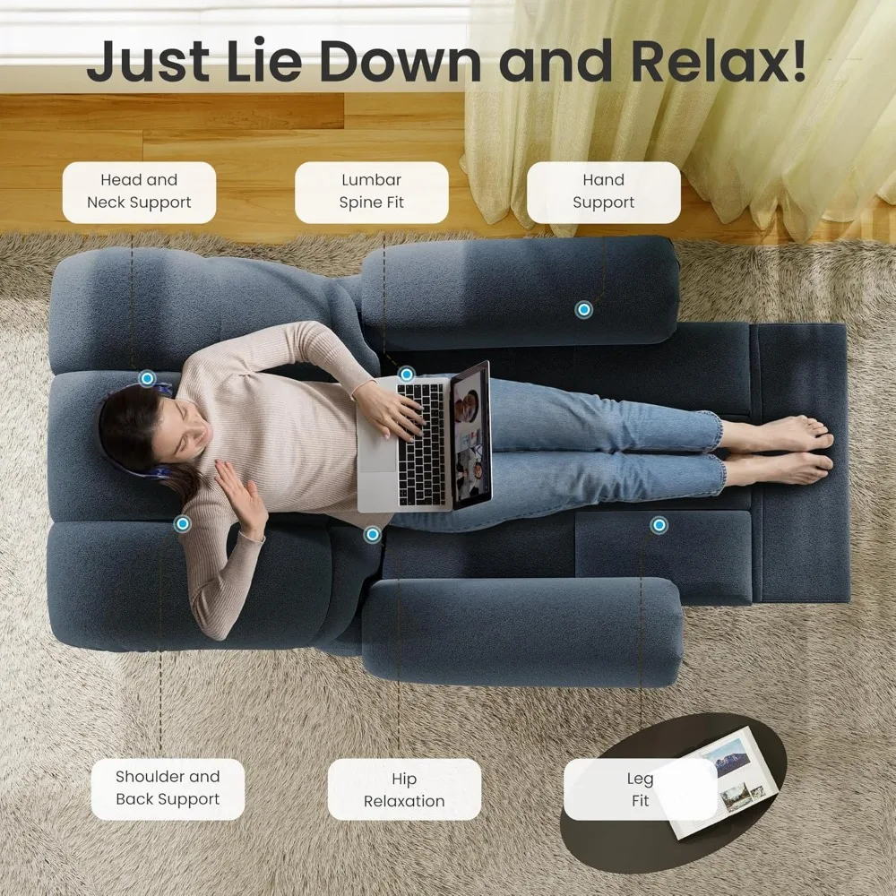 New Power Recliner Chair for Adults, Adjustable Electric Chair Power Reclining Sofa, USB Port, Ultra-Comfy Teddy Fleece Recliner