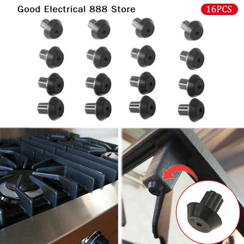 【GE】16 PCS Gas Range Burner Grate Foot Compatible Stove Gas Stove Burner Foot Rubber Feet for Gas Stove Replacement Parts