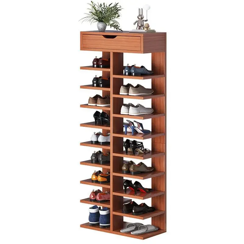 

For The shoe rack enters door at door, simple multi-layer wooden shoe , dust-proof storage for household use