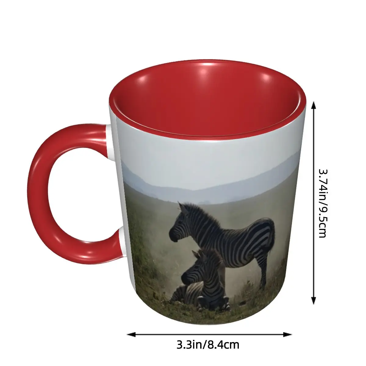 Zebras At Play Mug Funny Ceramic Coffee Cups Tea Mugs Milk Cup Drinkware Gifts for Woman Man