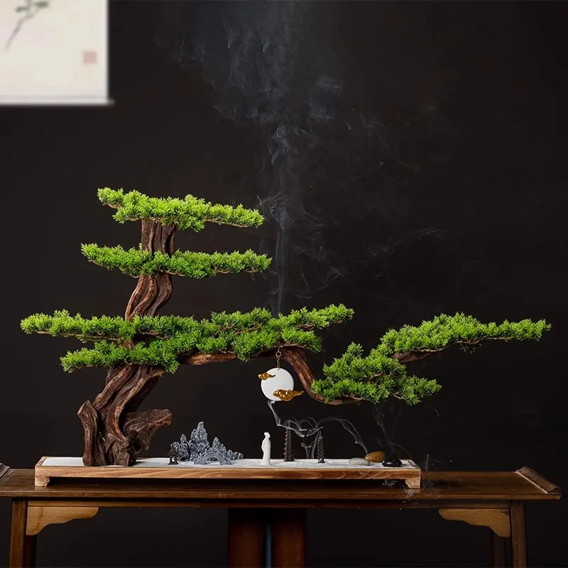 

Welcome pine bonsai simulation beauty pine green plant ornament fake tree hotel decoration porch model room shopping mall