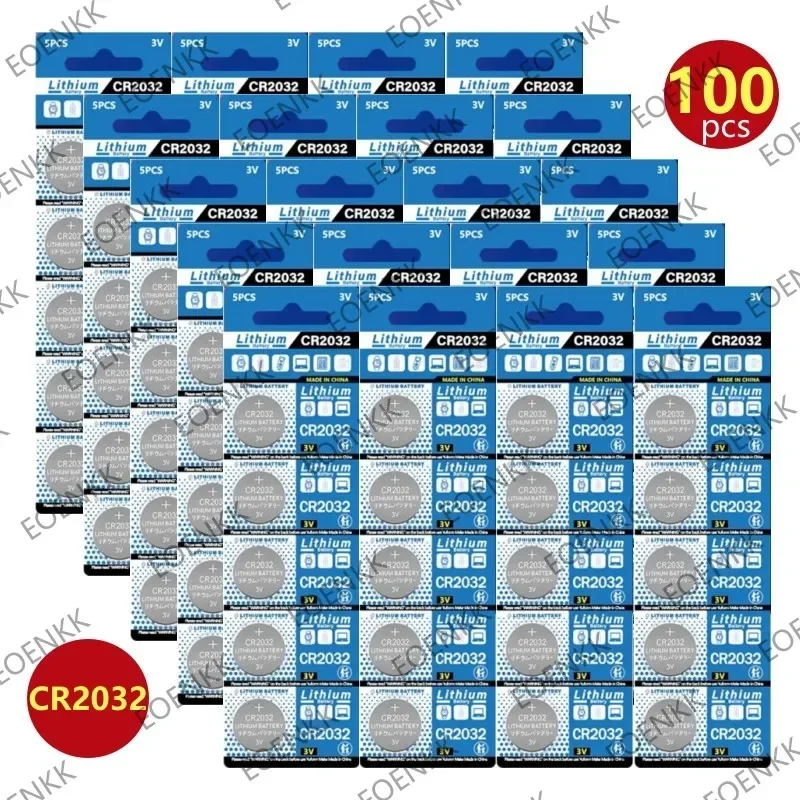 NEUE 100PCS CR2032 3V Lithium-Batterie CR 2032 DL2032 ECR2032 Taste Knopfzellen Für Uhr Spielzeug Rechner auto Schlüssel Fernbedienung