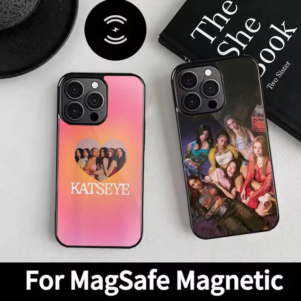 

Чехол для телефона Hot Music K-KATSEYE для iPhone 17,16,15,14,13,12, Plus, Pro, Max для Magsafe с магнитной беспроводной зарядкой
