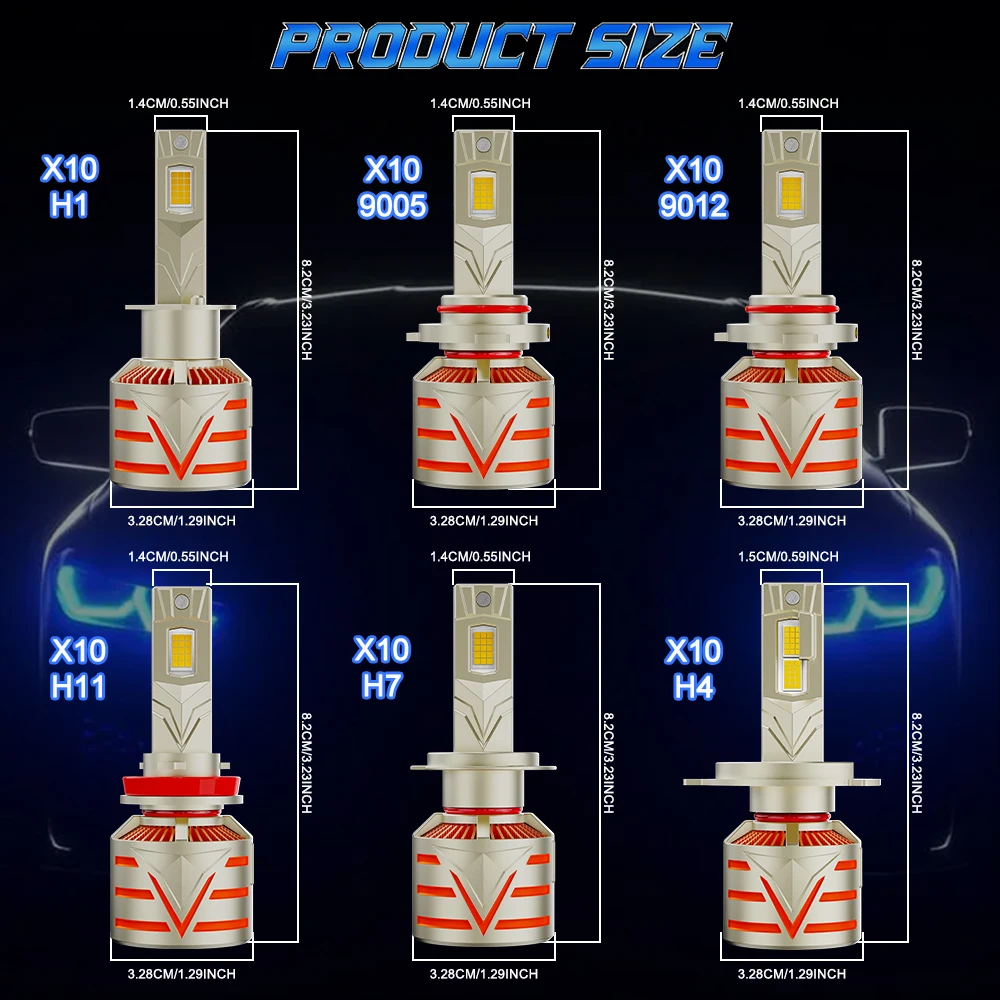 8800 واط 16800000LM H7 H4 H11 Led المصباح عالية الطاقة 9084 CSP Canbus H1 H8 9005 HB3 9006 HB4 9012 توربو مصباح سيارة Led كشافات #6