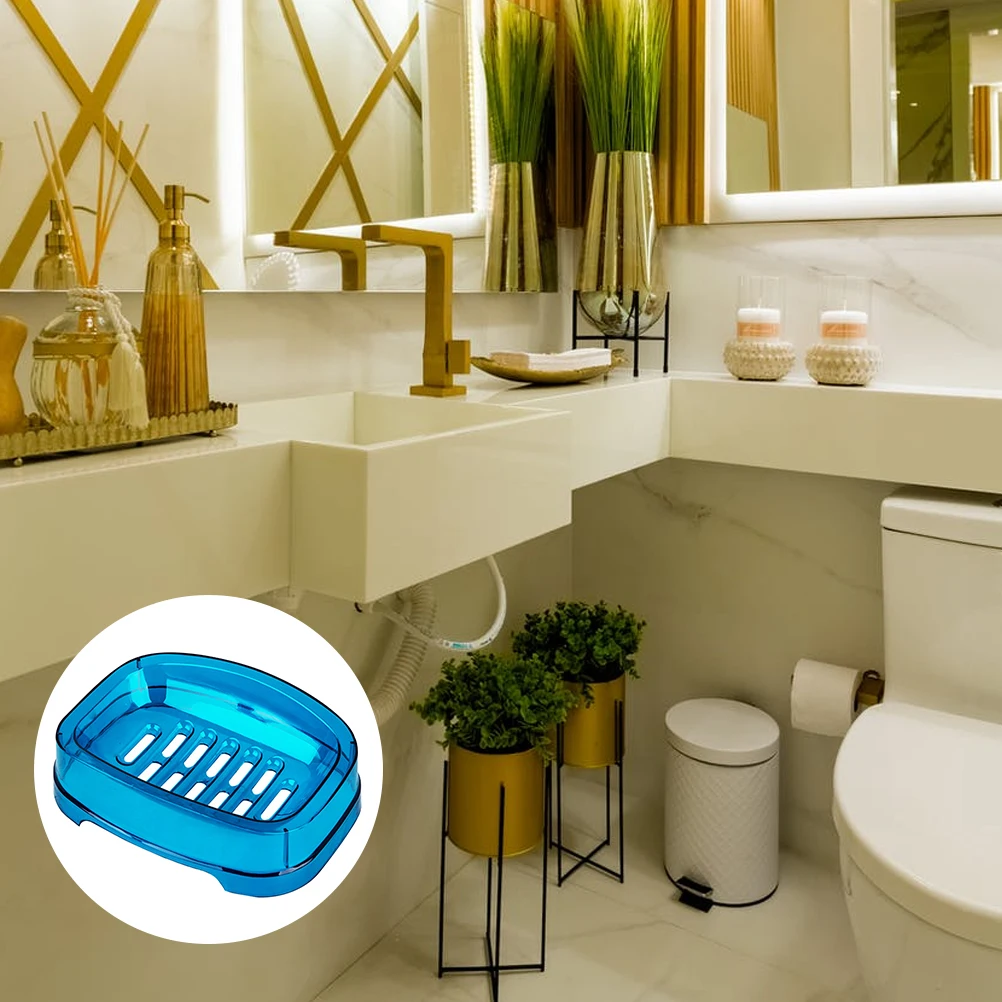 

Soap Box Bathroom Household Storage Container Self-Draining Soap Holder Non-Metal Portable Case Smooth No Burrs Strong