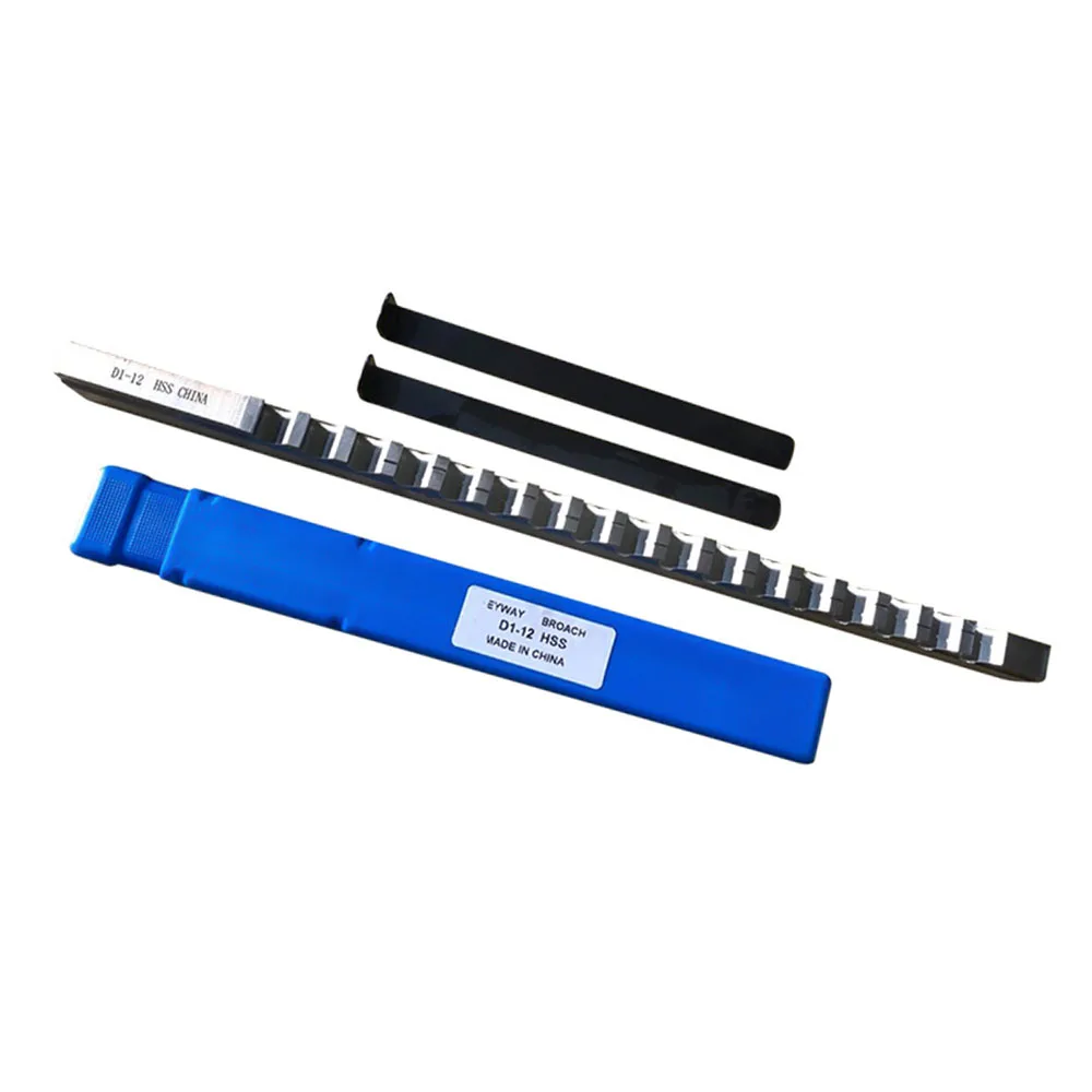 10 มม.D Push-Type Keyway BroachขนาดเมตริกHSSความเร็วสูงเหล็กและ 2 ShimสำหรับCNC Routerโลหะเครื่องมือตัดโลหะ