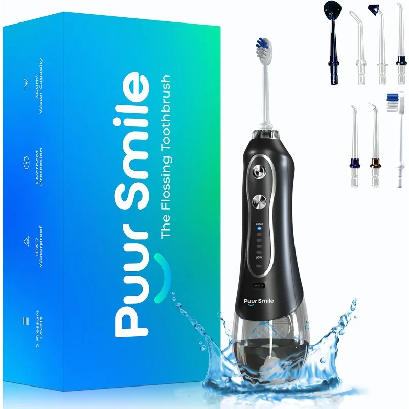 

Professional Water Flosser - Advanced Dental Care for a Healthier Mouth, Gum, and Teeth - IPX7 Waterproof, 4 Replacement Tips