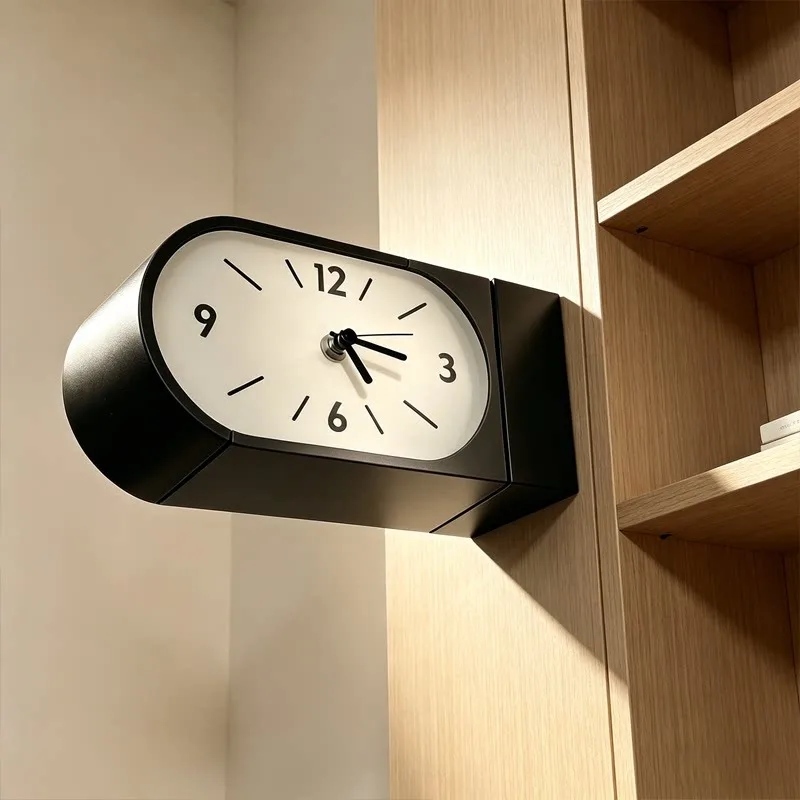 Double-sided Wall Clock Living Room Minimalist Corner Wall Clock Interior Decoration Noiseless Elegant Clocks Home Ornament