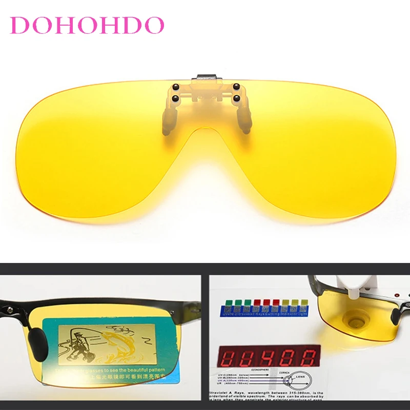 

Outdoor Drive Clip-On Sun Glasses Men UV400 Vintage Brand Designer Night Vision Anti-Glare Women Sunglasses Polarized Goggles