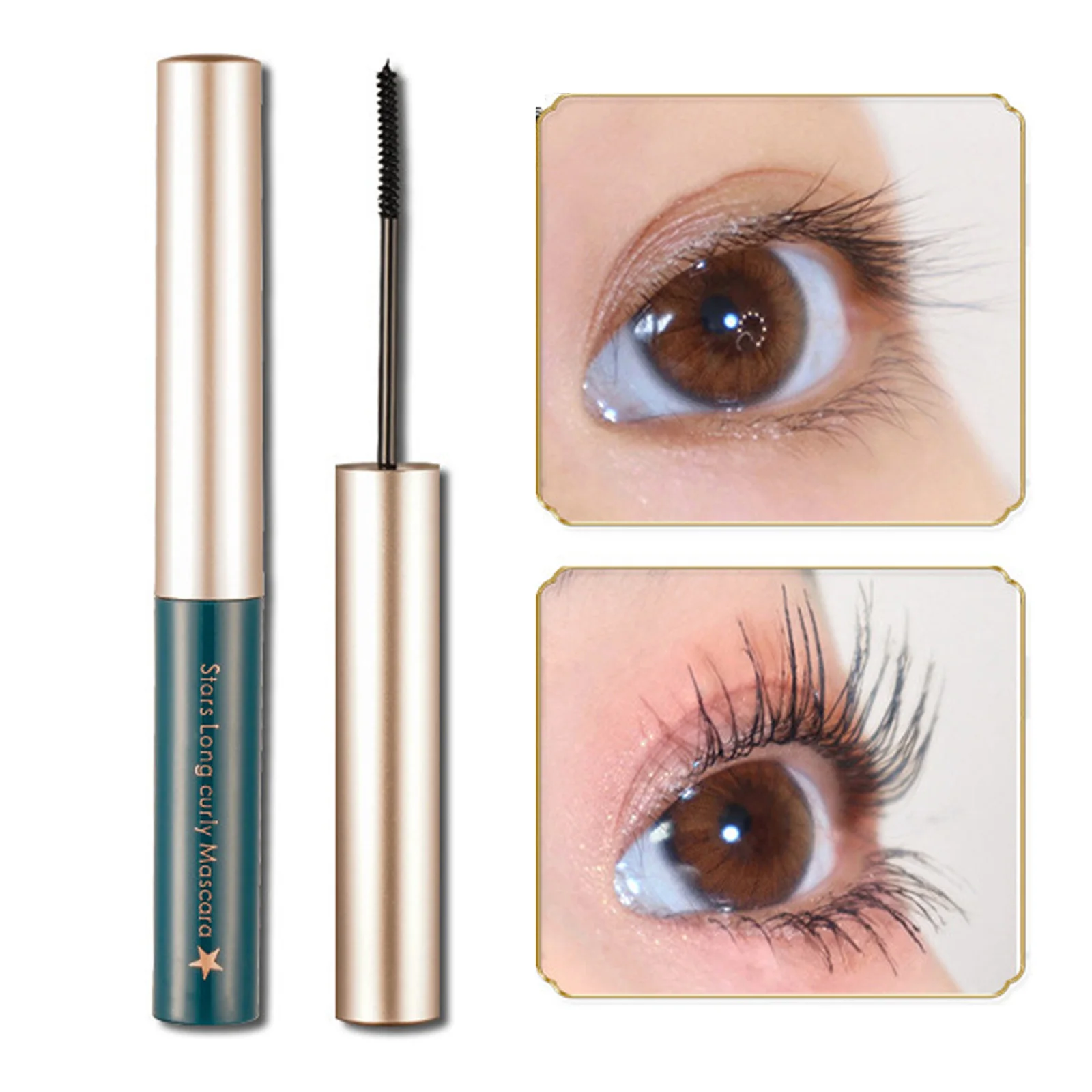 

Thick Curling Mascara Eyelash Extension Volume Long Lasting Waterproof Sweatproof Slender Brush Head Quick Dry Non-blooming