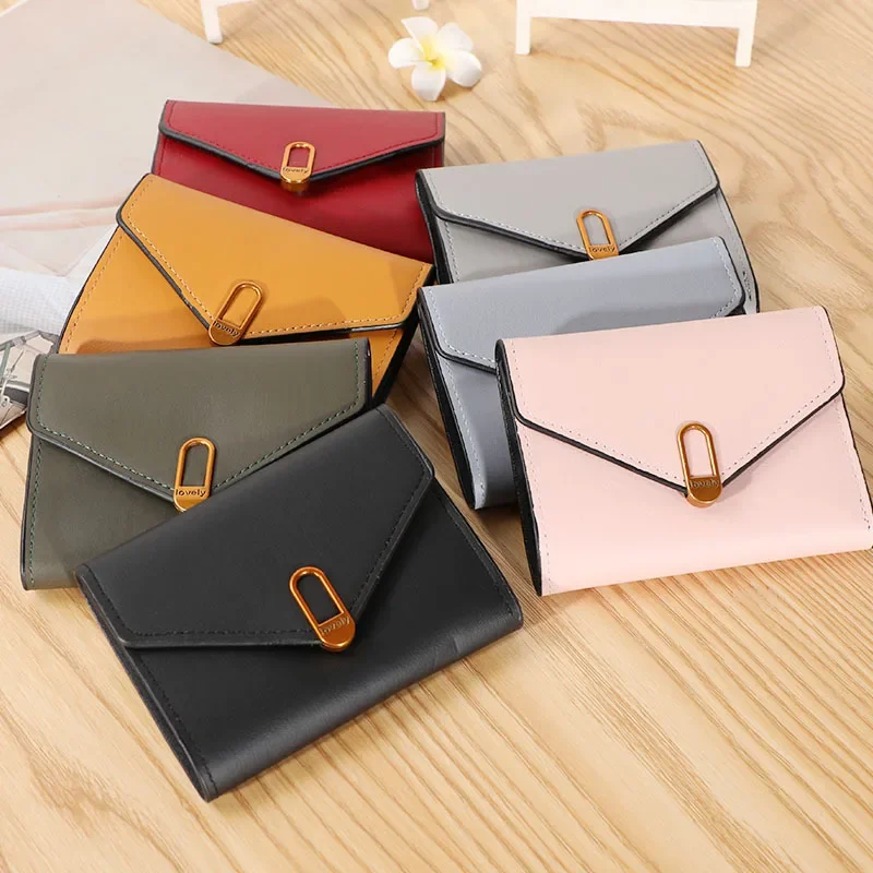 

Short Women Wallets Small Slim Luxury Wallet New Fashion Pu Leather Female Purse Designer Money Bag Card Holder Luxury Wallet