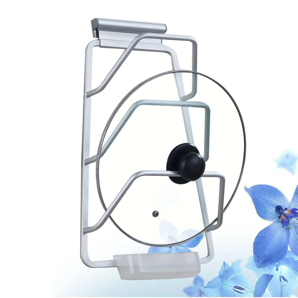 

3 Tier Wall Mount Pan Lid Holder Aluminum Pot Cover Rack With Drain Tray Cabinet Organizer Kitchen Storage Shelf Lid Rack Stand
