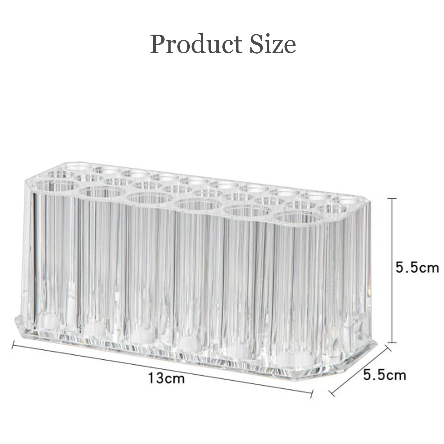 透明アクリル化粧ブラシ収納ラックオーガナイザー、26穴ネイルアートブラシアイライナーマニキュア収納ボックスディスプレイラック