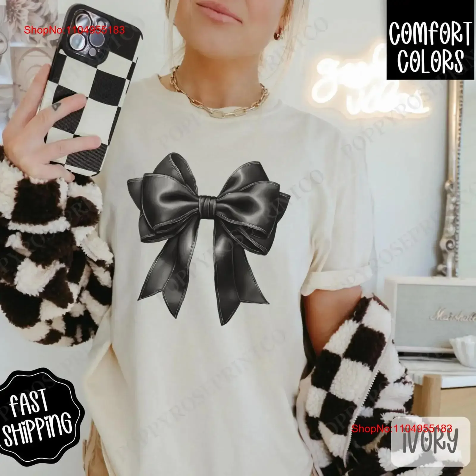 

Футболка Coquette Black Bow Cute Trendy Women's Girly for Her vintage Washed homme Top For Daily Wear Мягкая дизайнерская одежда