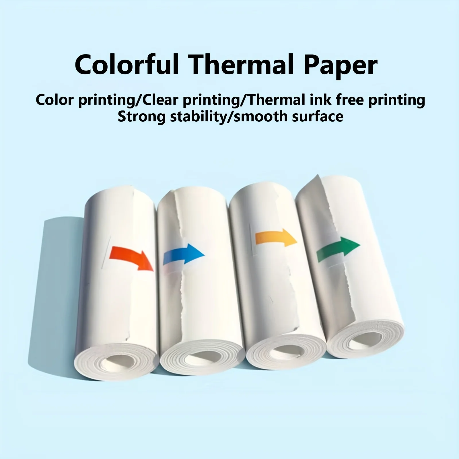 Papel de impressão colorida instantânea para impressoras térmicas, perfeito para cabines fotográficos, escolas, eventos de escritório