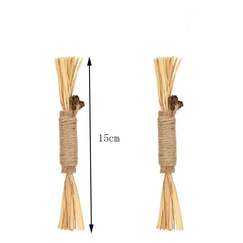 لعبة مضغ القطط سيلفرفين والنعناع البري - عصا دعابة للأسنان مع الرافية لتخفيف الملل وتنظيف الأسنان