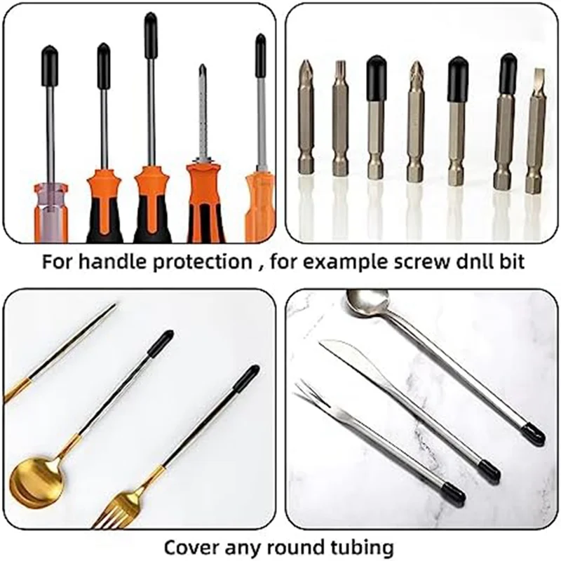 Activity 160Pcs Assorted Size Rubber End Caps, Flexible Screw Thread Protector Caps Round Vinyl Bolt Screw Cover Caps in 9 Size