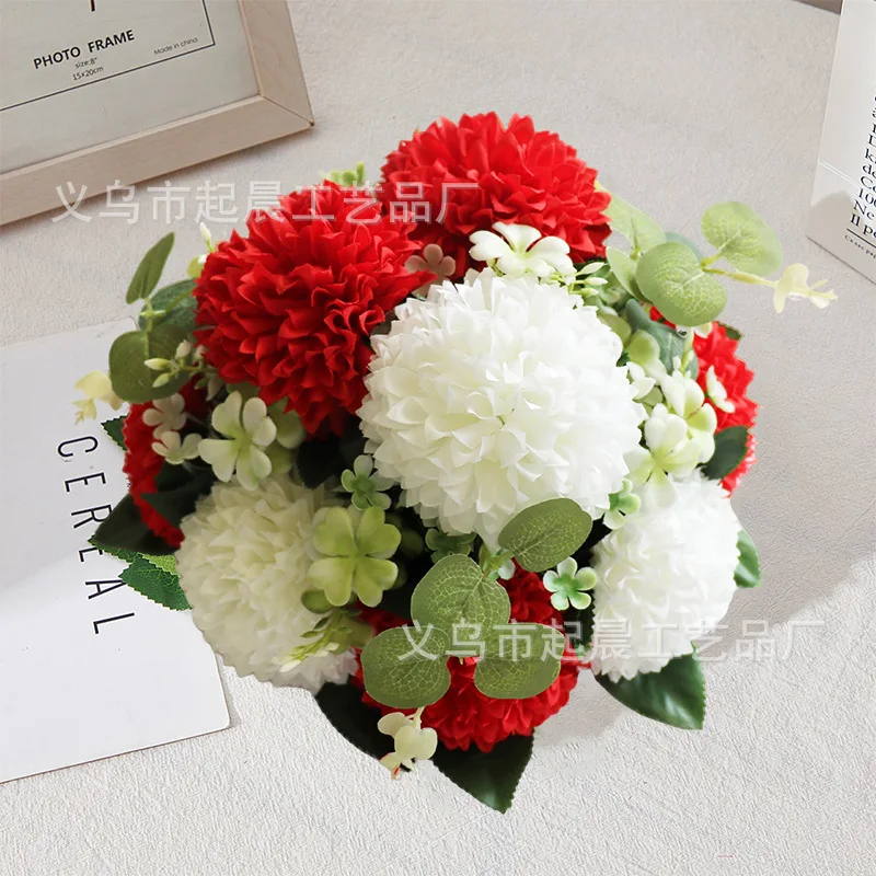 11-Head Hydrangea Artificial Flowers Wedding Table Centerpiece Decor