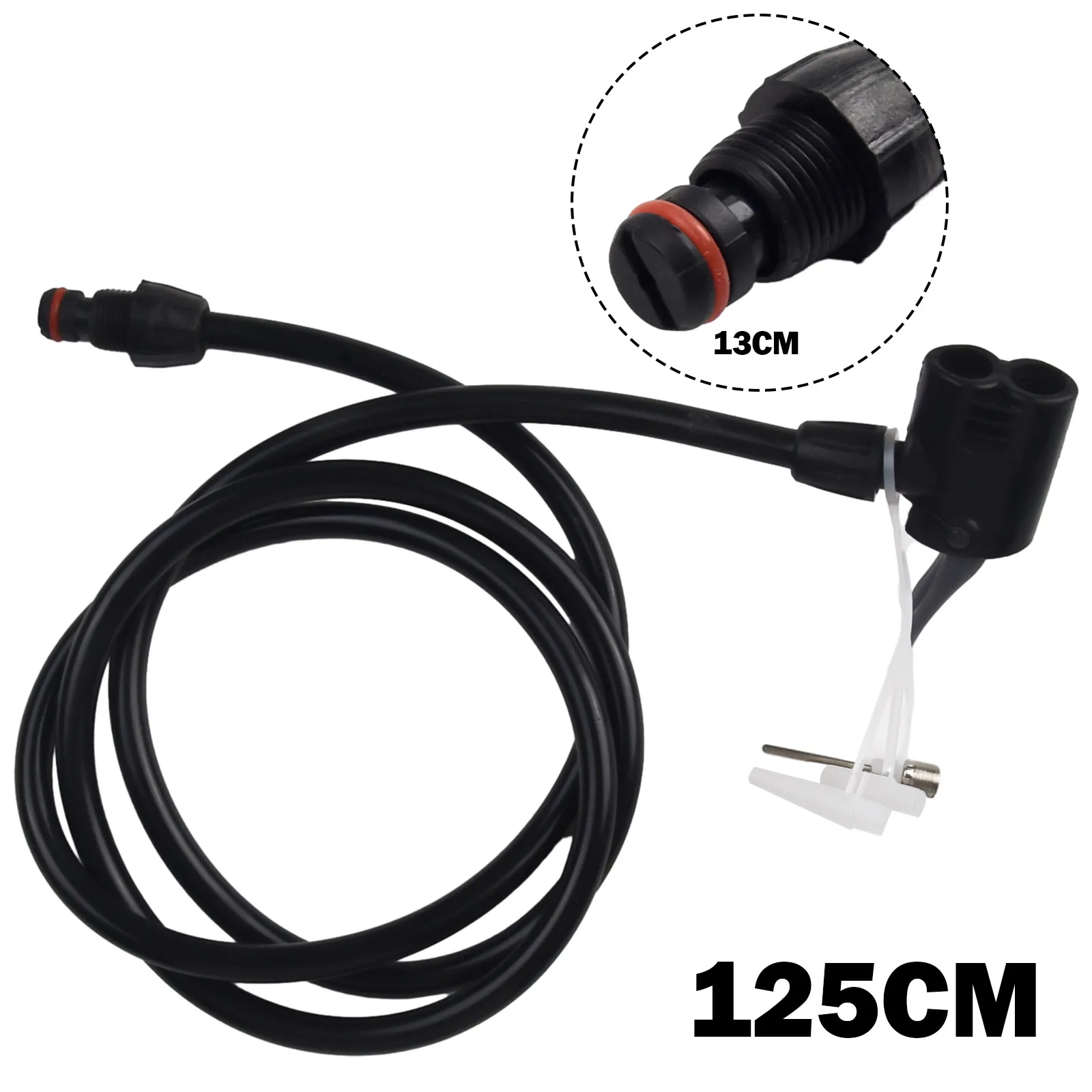 Bicycle Air Pump Line 80/125cm Heat-resistant Anti-freeze Extension Tube With Metal/plastic Head Bike Pumps ConnectorAccessories