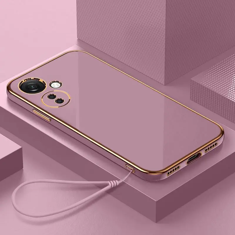 For Oppo Reno11 F Case OPPO Reno11F Phone Case oppo Reno 11F Case oppo CPH2603 Luxury Square Plating Shockproof Back Cover