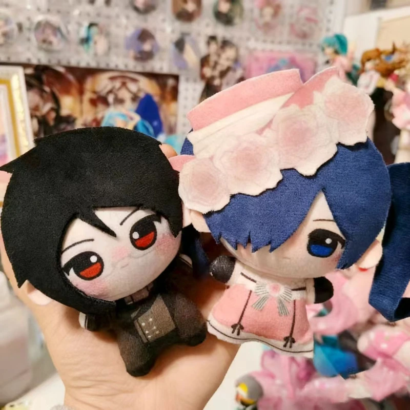 Llavero de Peluche Black Butler, Sebastian Michaelis, Ciel Phantomhive, Muñeco de Peluche de Anime, Regalo Coleccionable para Fans