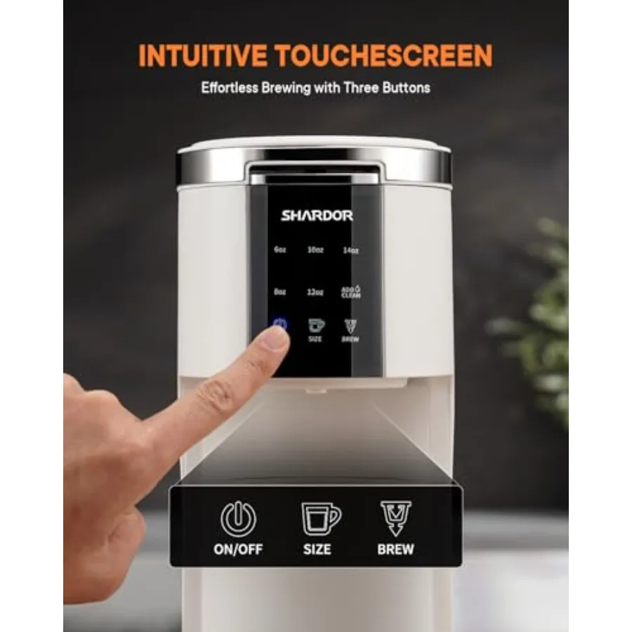 Cafetera de una sola porción 3 en 1 para uso doméstico y de oficina: compatible con café molido y tés KCups Tamaños de preparación ajustables