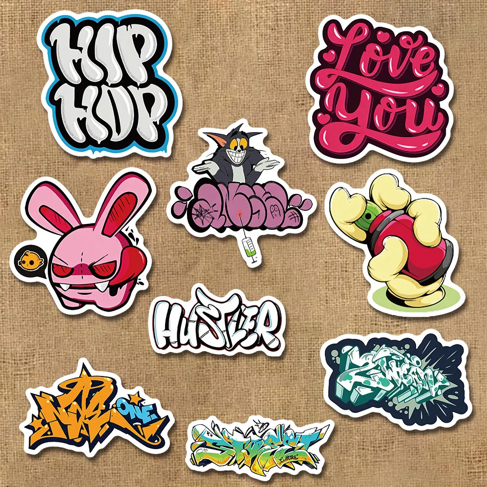 50 Stück Coole Graffiti Street Art Aufkleber für Laptop, Skateboard & Wasserflasche Deko Giajar Sticker Store – Detail 2