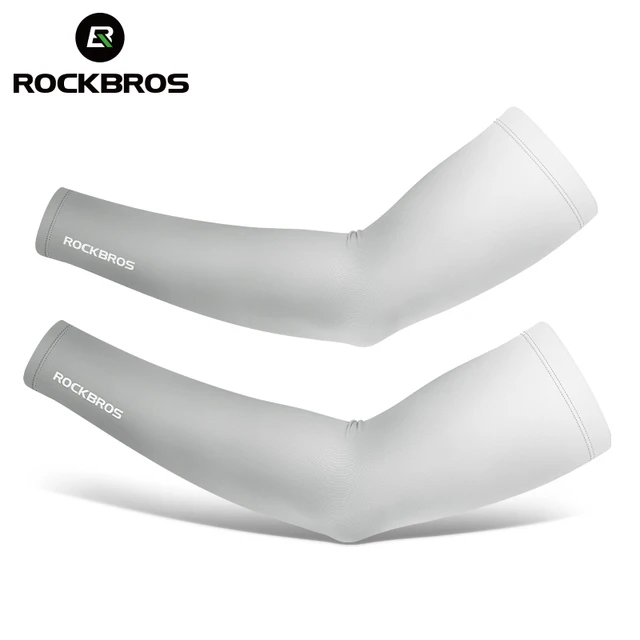 ROCKBROS Armmanschette, atmungsaktiv, schnell trocknend, UV-Schutz, Radfahren, Sportärmel, Eisstoff, Sonnenschutz, Sportbekleidung, Fitness-Armmanschette