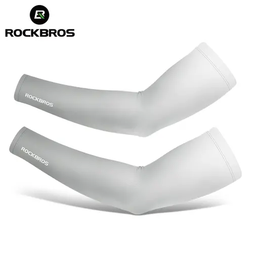 ROCKBROS  Arm Sleeve Breathable Quick Dry UV Protection Cycling Sport Sleeve Ice Fabric Sunscreen Sports Wear Fitness Arm Sleeve - Image 9