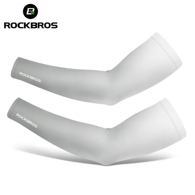 ROCKBROS  Arm Sleeve Breathable Quick Dry UV Protection Cycling Sport Sleeve Ice Fabric Sunscreen Sports Wear Fitness Arm Sleeve - Image 9