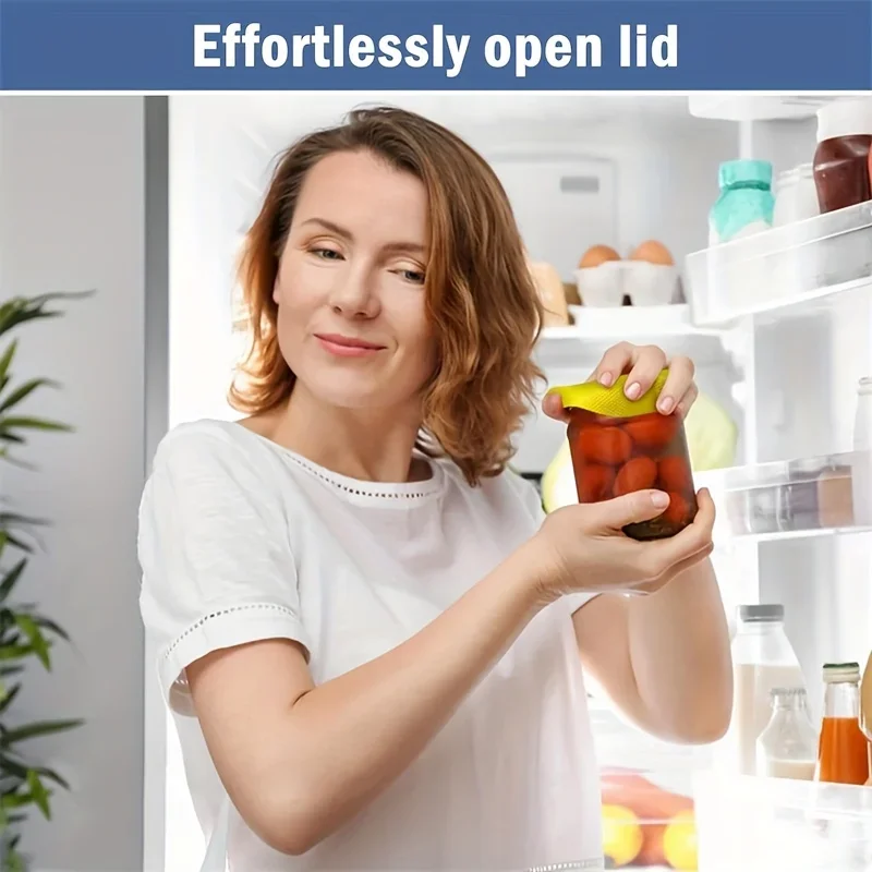 4 Stück Gummipads zum Öffnen von Gläsern, runde, wärmeisolierende, rutschfeste Greifpads für Gläser, Küchenwerkzeug zum einfachen Öffnen (Kreis) – Detail 5