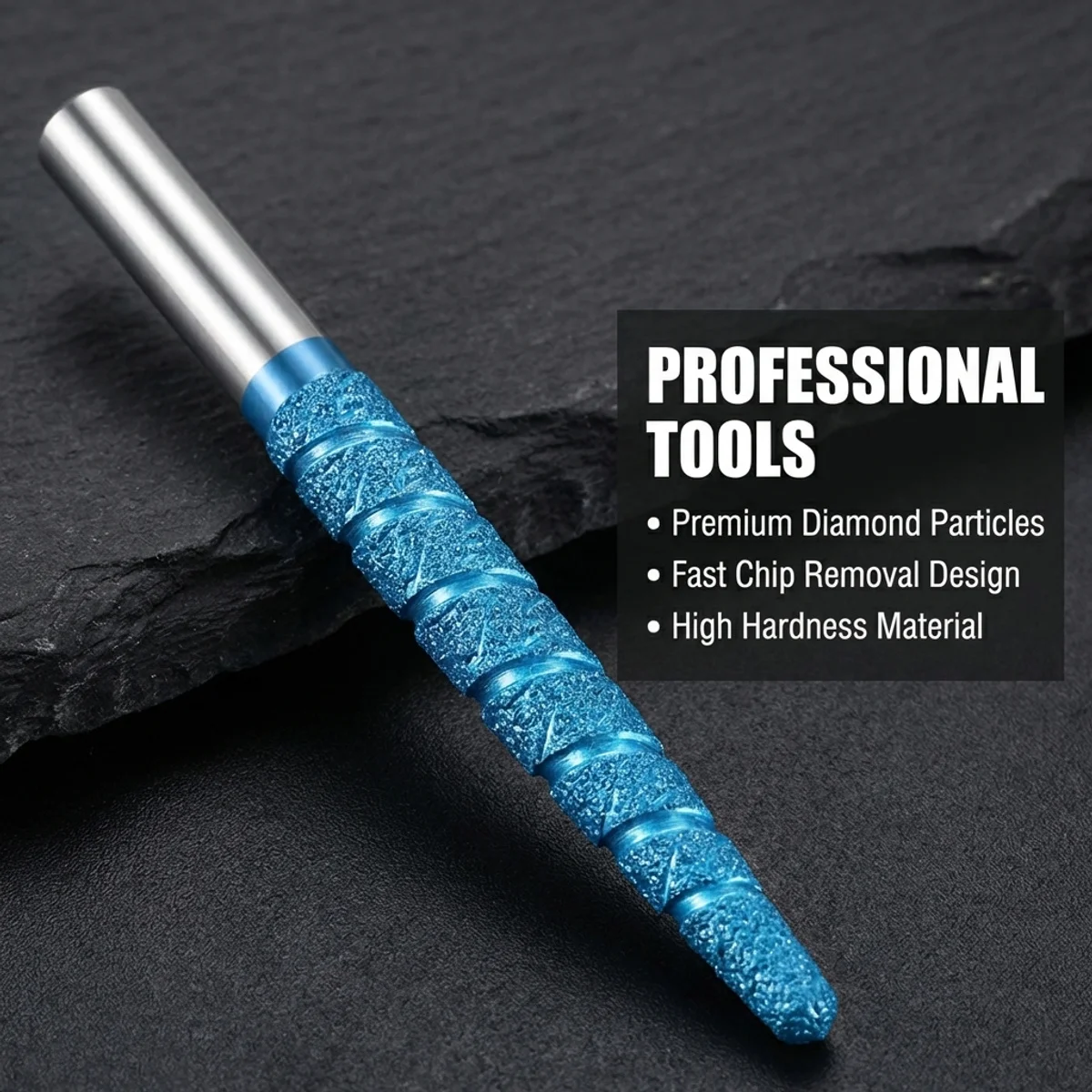 

12-16mm Brazed Stone Diamond Cutters CNC Router Bit Tapered Ball Nose Cone End Mill Engraving Tool for 3D Relief Carving Granite