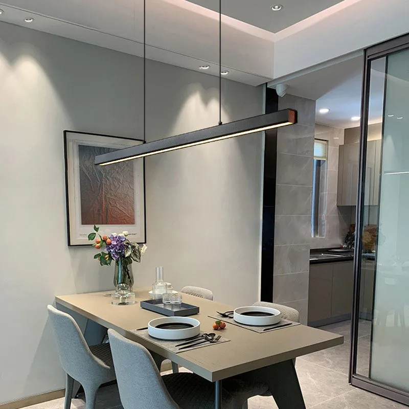 

Modern LED restaurant pendant light, simple long dining table, bar counter, pendant light, office home lighting, indoor lighting