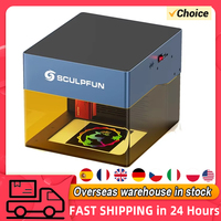 Sculpfun iCube Pro Max 10W Laser Engraver w Smoke Filter Temperature Alarm Ultra Fine 0.08mm Laser Spot 120x120mm Engraving Area