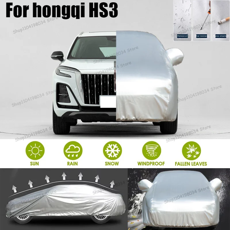 For hongqi HS3 Auto parts Anti snow Anti dust Sunscreen Anti-uv Anti peeling paint And Anti Rainwater 210t car cover Car cover