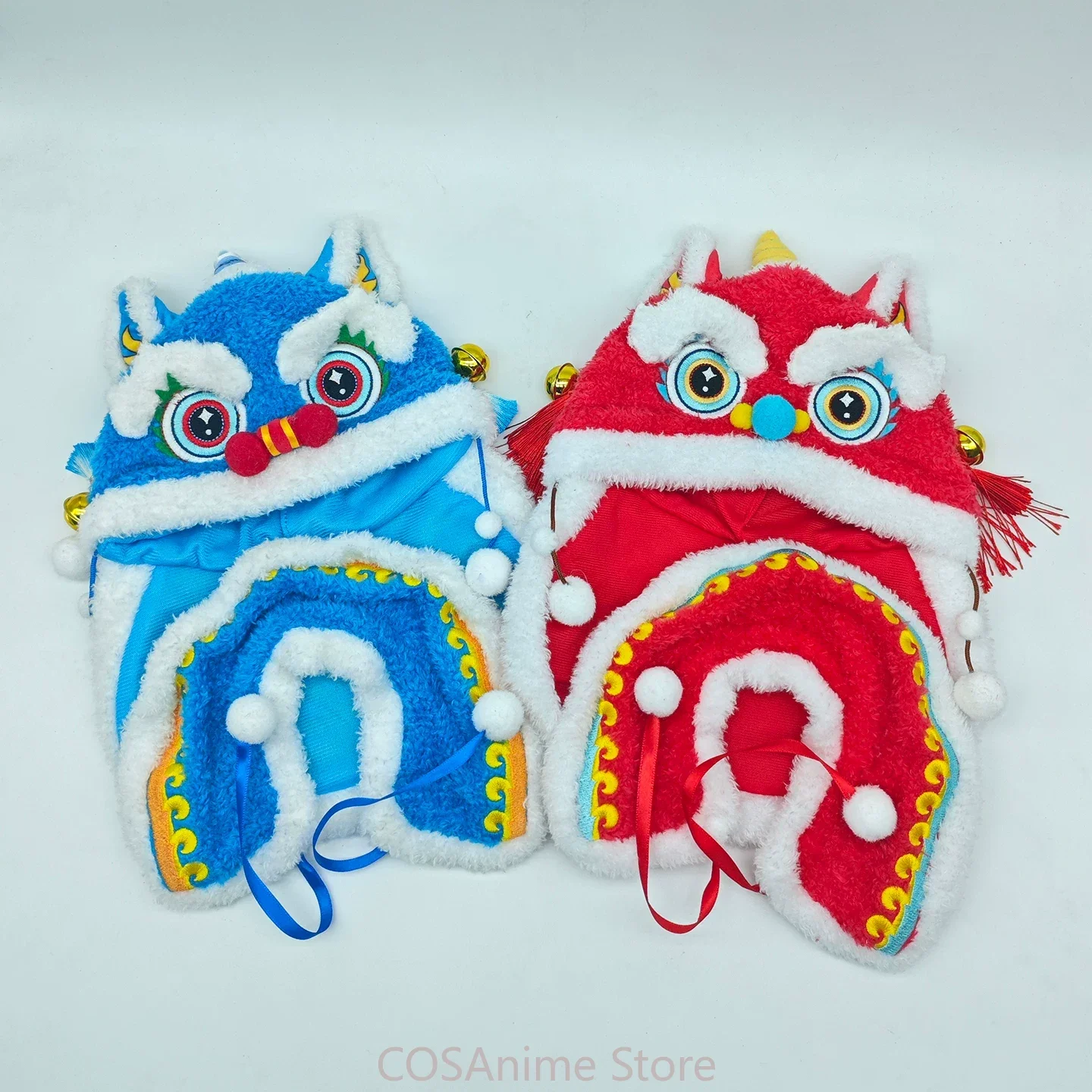 

20cm Clothing Anime Touhou Project FUMO New Year Red Lion Dance Costume Outfits For 20cm Dress Up Clothes Cosplay Set