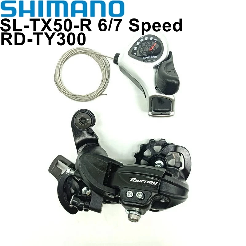 Shimano Tourney SL-TX50 Shift Lever 6v 7v TX50 Shifters Gear Cable SL TX50 Shifter Trigger Switch RD-TY300 SGS Rear Derailleur