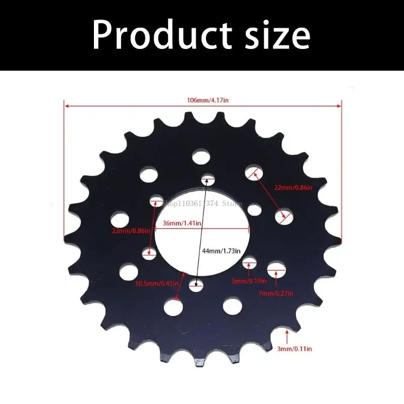  High Strength 25 Tooth Alloys Steel Brake Disc Sprocket Suitable for 410 Chain Motorcycles Bikes Precisions Engineered