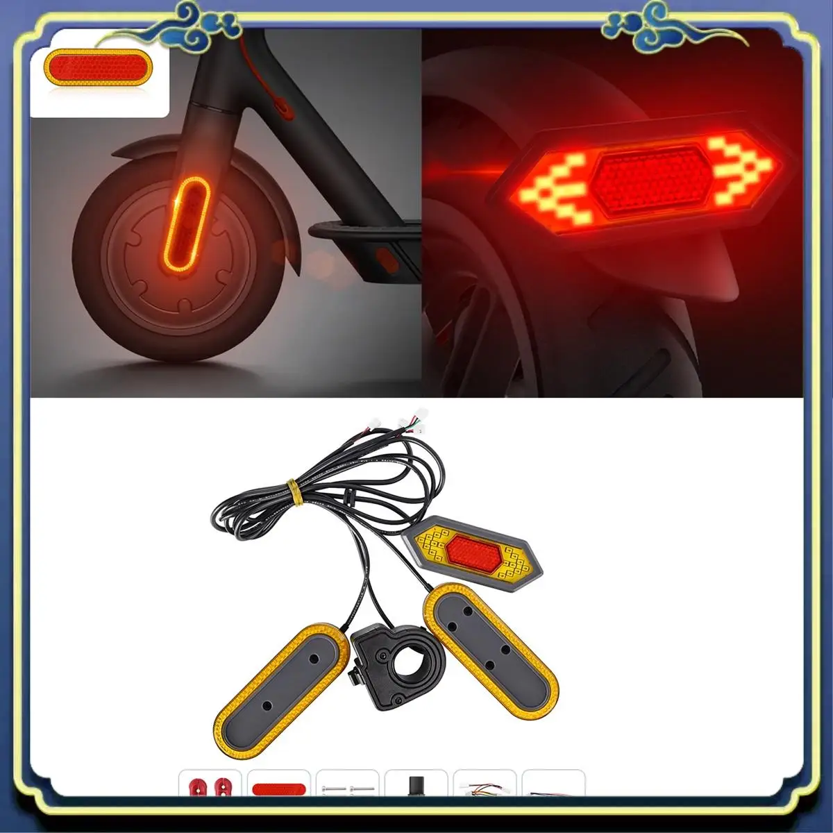 

AU16-Turn Signal Lamps Accessories For Xiaomi Mi Electric Scooter M365/ PRO/1S /Lite /Essential Scooter Reflective Rear Light