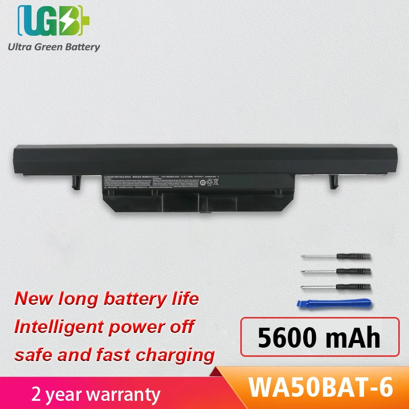 

UGB New WA50BAT-6 Battery for Clevo M510A M511 G150MG TR G150MG G150MG-478G1T TR G150M-B 6-87-WA5RS-4242