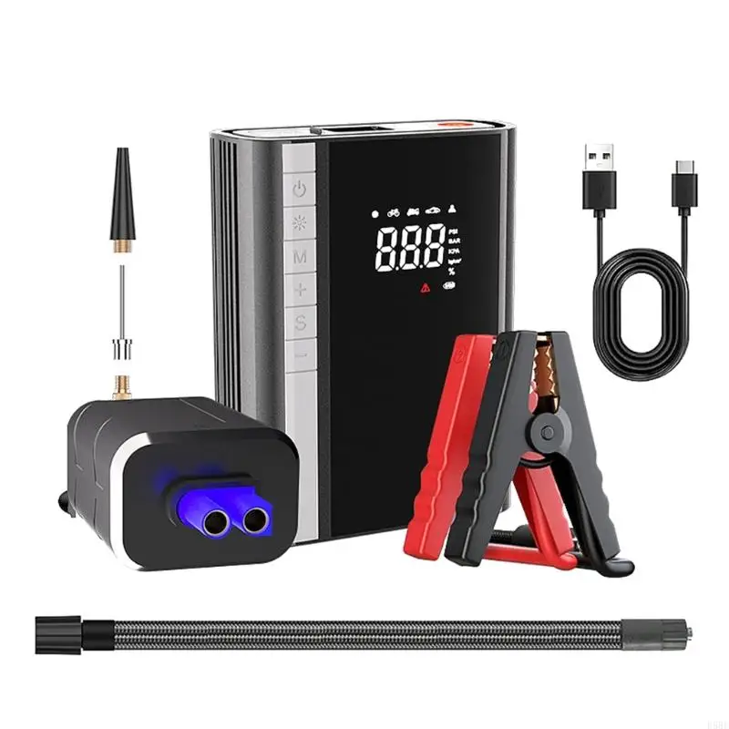 

D5BE 80W Portable Car Air Compressor Беспроводные электрические насосы шин автомобиль велосипед