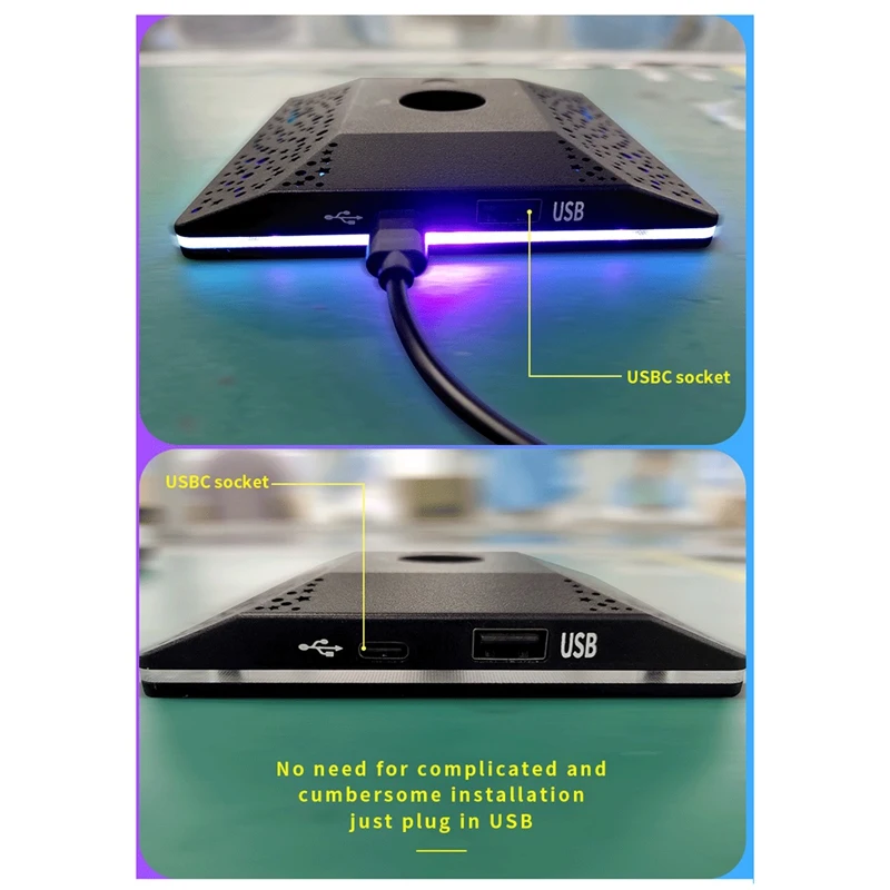 Luminous RGB Headphone Bracket Pick-Up Rhythm Atmosphere Light Game Headset Rack image 2