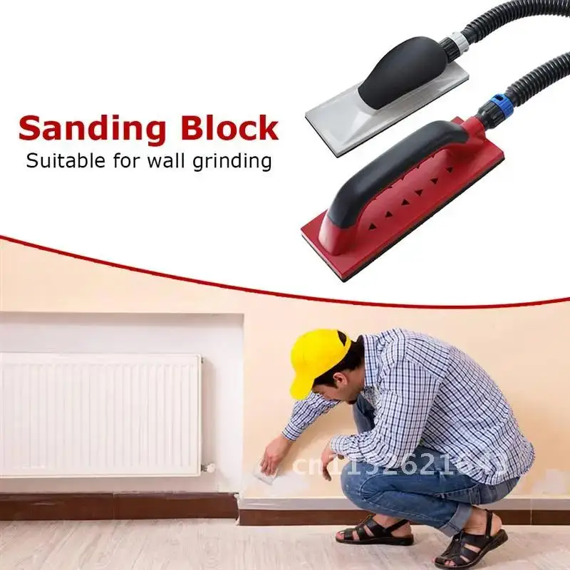 

16 inch Sanding Block Hand Dust Extraction Sandpaper Grinding Holder Hook Loop Drywall Vacuum Polish Tools Sanding Pad