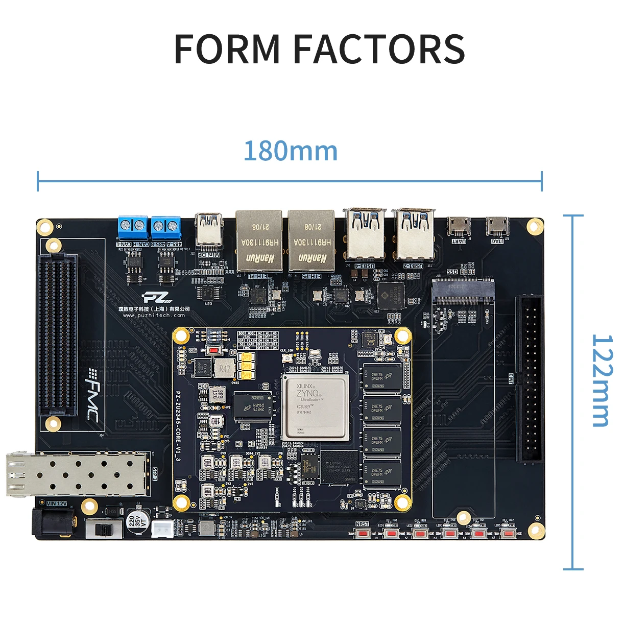 Оценочный комплект soc fpga board Puzhi ZU5EV-FL оценочный комплект Xilinx ZYNQ UltraScale fpga макетная плата