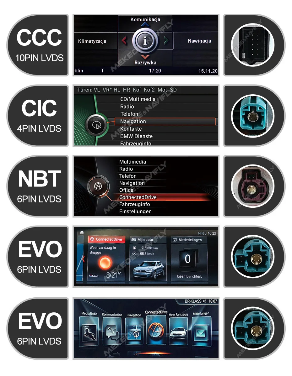 MEKEDE Android 14 Wireless CarPlay Auto Dual BT Auto-Multimedia-Player für BMW 2er F45 F46 F87 Snapdragon QLED 4G LTE WiFi – Detail 1